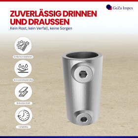 Rohrverbinder Verlängerungsstück Ø 42 mm, feuerverzinkt Eigenschaften