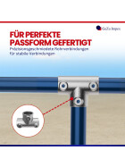Rohrverbinder T-Stück lang Ø 42 mm, feuerverzinkt Detail Schrauben