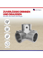 Rohrverbinder 90° Dreiweg-Eckstück Ø 42 mm, feuerverzinkt Eigenschaften