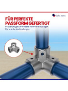 Rohrverbinder 90° Dreiweg-Eckstück Ø 42 mm, feuerverzinkt Detail Schrauben