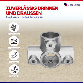Rohrverbinder T-Stück Ø 42 mm, feuerverzinkt Eigenschaften