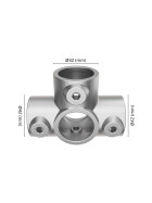 Rohrverbinder T-Stück Ø 42 mm, feuerverzinkt Maße
