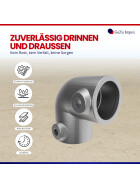 Rohrverbinder 90° Bogen Ø 42 mm, feuerverzinkt Eigenschaften
