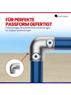 Rohrverbinder 90° Bogen Ø 42 mm, feuerverzinkt Detail Schrauben