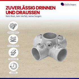 Rohrverbinder Kreuzstück für Stützrohr Ø 42 mm, feuerverzinkt Eigenschaften