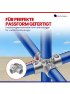 Rohrverbinder Kreuzstück für Stützrohr Ø 42 mm, feuerverzinkt Detail Schrauben