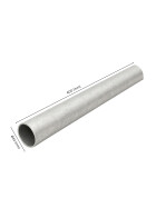 Stahlrohr Ø 42 mm, 400 mm, feuerverzinkt Abmessungen