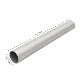 Stahlrohr Ø 42 mm, 700 mm, feuerverzinkt