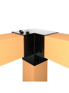 Pfostenecke Balkenverbinder für 3 Balken feuerverzinkt 70 x 70 Rückseite