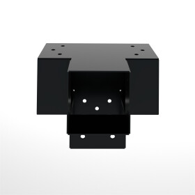 Post corner for 4 timbers 81 x 81 mm, black powder coated