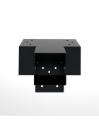 Post corner for 4 timbers 81 x 81 mm, black powder coated