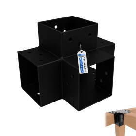 Post corner, beam connector for 4 beams, hot-dip...