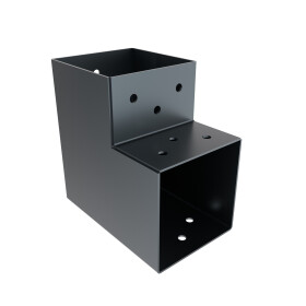 Post corner Beam connector for 2 beams anthracit powder coated view sleeve