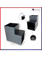 Post corner Beam connector for 2 beams anthracit powder coated dimensions