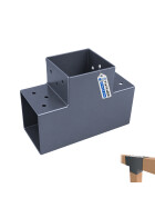 Pfostenecke Balkenverbinder T-Model für 3 Balken feuerverzinkt 70 x 70 mm