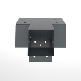 Post corner for 4 timbers 91 x 91 mm, anthracite powder coated