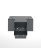 Post corner for 4 timbers 121 x 121 mm, anthracite powder coated