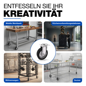 Schwerlastrolle Lenkrollen Vollgummi Anwendung