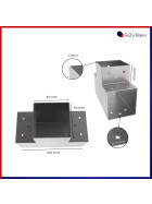 Pfostenecke Balkenverbinder T-Model für 3 Balken feuerverzinkt 70 x 70 mm Rückseite T-Balken