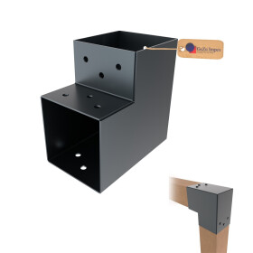 Pfostenecke Balkenverbinder für 2 Balken 71 x 71 mm...