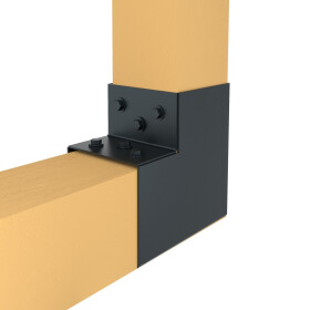 Post corner for 2 timbers