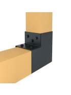 Post corner for 2 timbers