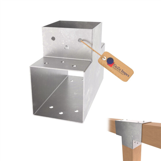 Pfostenecke Balkenverbinder T-Model für 3 Balken feuerverzinkt 70 x 70 mm