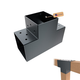 Pfostenecke Balkenverbinder T-Model für 3 Balken feuerverzinkt 70 x 70 mm Detailansicht Öffnung für Balken