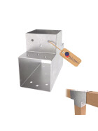 Pfostenecke Balkenverbinder T-Model für 3 Balken feuerverzinkt 70 x 70 mm