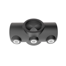 Rohrverbinder Kreuzstück Ø 42 mm, schwarz pulverbeschichtet