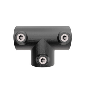 Rohrverbinder  T-Stück lang Ø 42 mm, schwarz pulverbeschichtet