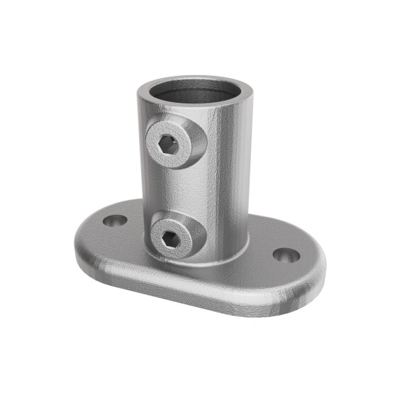 Rohrverbinder Fußplatte oval Ø 42 mm, feuerverzinkt