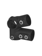 Rohrverbinder Traufenbogen 27 1/2 Ø 42 mm, schwarz pulverbeschichtet