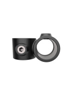 Rohrverbinder 90° Kreuzstück vorgesetzt Ø 42 mm, schwarz pulverbeschichtet