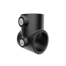 Rohrverbinder T-Stück kurz Ø 42 mm, schwarz pulverbeschichtet