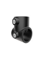 Rohrverbinder T-Stück kurz Ø 42 mm, schwarz pulverbeschichtet