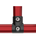 Rohrverbinder T-Stück kurz Ø 42 mm, schwarz pulverbeschichtet Anwendung