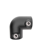 Rohrverbinder 90° Bogen Ø 42 mm, schwarz pulverbeschichtet