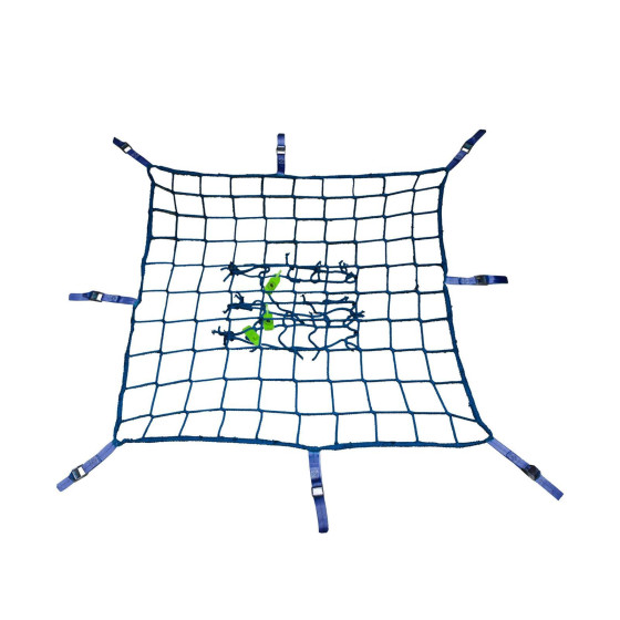 Seitenschutznetz mit Gurtschnellverschluß in der Abmessung 2,00 x 10,00 m aus HDPE in blau