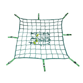 Side protection net with sewn-on Belt quick release...